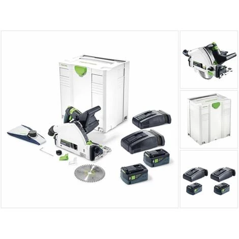 Festool TSC 55 Li 5,2 REBI-Plus/XL-SCA 18 / 36 V Scie Circulaire Plongeante Sans Fil + Coffret Systainer + 2x Batteries 5,2 Ah + 2x Chargeurs ( 575689 ) 3 Festool TSC 55 Li 5,2 REBI-Plus/XL-SCA 18 / 36 V Scie Circulaire Plongeante Sans Fil + Coffret Systainer + 2x Batteries 5,2 Ah + 2x Chargeurs ( 575689 )