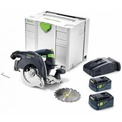 Festool HKC 55 Li EBI-Plus-SCA 18 V Scie Circulaire à Capot Basculant Sans Fil + Coffret Systainer + 2x Batteries 5,2 Ah + Chargeur ( 575675 ) -Festool Soldes Magasin 11423708 2