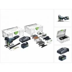 Festool Scie Sauteuse Sans Fi PSC 420 Li 5,2 EBI-Set CARVEX 18 V + Coffret Systainer + 1x Batterie 5,2 Ah + Chargeur + Accessoires ZH-SYS ( 575743 )