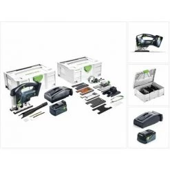 Festool PSBC 420 Li 5,2 EBI-Set CARVEX 18 V Scie Sauteuse Sans Fil + Coffret Systainer + 1x Batterie 5,2 Ah + Chargeur + Accesoires ZH-SYS ( 575741)