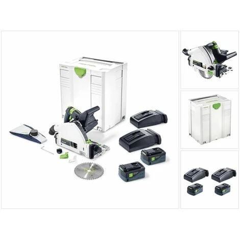 Festool TSC 55 Li 5,2 REB-Plus/XL 2 X 18 / 36 V Scie Circulaire Plongeante Sans Fil + Coffret Systainer + 2x Batteries 5,2 Ah + 2x Chargeurs ( 201391 ) 3 Festool TSC 55 Li 5,2 REB-Plus/XL 2 X 18 / 36 V Scie Circulaire Plongeante Sans Fil + Coffret Systainer + 2x Batteries 5,2 Ah + 2x Chargeurs ( 201391 )