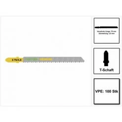 Festool S 75/2,5/100 WOOD Fine Cut Lame De Scie Sauteuse 100 Pièces. ( 204258 ) , Acier HCS -Festool Soldes Magasin 12427657 5