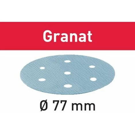 Festool Abrasifs STF D77/6 P320 GR/50 Granat - 497411 3 Festool Abrasifs STF D77/6 P320 GR/50 Granat - 497411