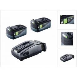 Festool Power Ensemble De - 2x Batteries BP 18 V 5,2 Ah ASI Bluetooth Li-Ion ( 202479 ) + Chargeur Rapide Festool SCA 8 Li-Ion Avec Technologie Airstream ( 200178 ) -Festool Soldes Magasin 13454779 3