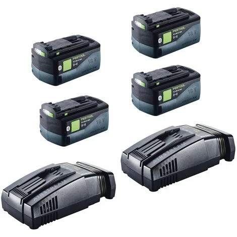 Festool Power Ensemble De - 4x Batteries BP 18 V 5,2 Ah ASI Bluetooth Li-Ion ( 202479 ) + 2x Chargeurs Rapide Festool SCA 8 Li-Ion + Technologie Airstream ( 200178 ) 6 Festool Power Ensemble De - 4x Batteries BP 18 V 5,2 Ah ASI Bluetooth Li-Ion ( 202479 ) + 2x Chargeurs Rapide Festool SCA 8 Li-Ion + Technologie Airstream ( 200178 ) – Image 4