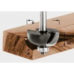 Fraise à Gorge Creuse HW Avec Queue De 8mm FESTOOL HW S8 D28,7/R8 KL - 491019