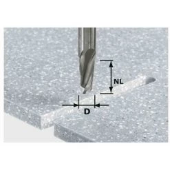 Fraise à Rainurer Hélicoïdale Avec Queue De 12 Mm FESTOOL HW D12/27 Ss S12 - 492654