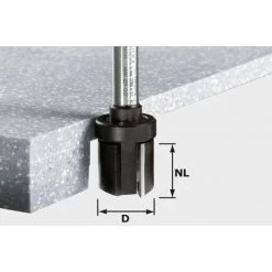 Fraise à Affleurer HW Avec Queue De 12 Mm FESTOOL HW D28/25 Ss S12 - 492705