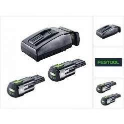 Festool Power Ensemble 3,1 Ergo-I-TCL Comportant - 2x Batteries BP 18 Li 3,1 Ergo-I + Chargeur Rapide TCL 6