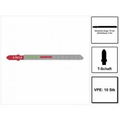 Festool S 75/1,5/10 Plastics Profile Lame De Scie - 10 Pièces. ( 204268 ) Pour Profilés En Plastique, Verre Acrylique Et Plastiques Souples, Acier HCS -Festool Soldes Magasin 18132843 5