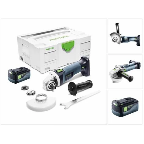 Festool AGC 18-125 Meuleuse D'angle Sans Fil 18V 125mm Brushless ( 575343 ) + 1x Batterie 5,2Ah + Coffret De Transport - Sans Chargeur 6 Festool AGC 18-125 Meuleuse D'angle Sans Fil 18V 125mm Brushless ( 575343 ) + 1x Batterie 5,2Ah + Coffret De Transport - Sans Chargeur – Image 4