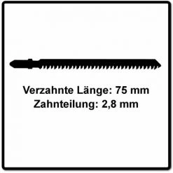 Festool S 75/2,8/40 WOOD Straight Cut Lame De Scie Sauteuse 40 Pièces. ( 2x 204261 ) Dents Japonaises Extrêmement Tranchantes, Acier HCSl -Festool Soldes Magasin 25771341 4