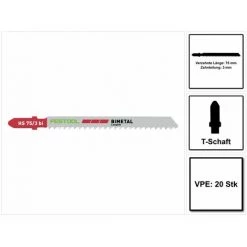 Festool HS 75/3 BI/20 Plastics Solid Materials Lame De Scie Sauteuse - 20 Pièces. ( 4x 204336 ) 11 Festool HS 75/3 BI/20 Plastics Solid Materials Lame De Scie Sauteuse - 20 Pièces. ( 4x 204336 ) -Festool Soldes Magasin 37998477 5