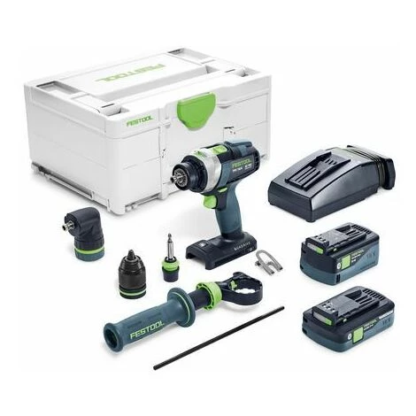 Festool Perceuse-visseuse à Percussion Sans Fil QUADRIVE TPC 18/4 5,2/4,0 I-Set - 577247 3 Festool Perceuse-visseuse à Percussion Sans Fil QUADRIVE TPC 18/4 5,2/4,0 I-Set - 577247