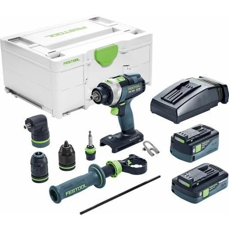 Festool Perceuse-visseuse à Percussion Sans Fil QUADRIVE TPC 18/4 5,2/4,0 I-Set/XL - 577248 3 Festool Perceuse-visseuse à Percussion Sans Fil QUADRIVE TPC 18/4 5,2/4,0 I-Set/XL - 577248