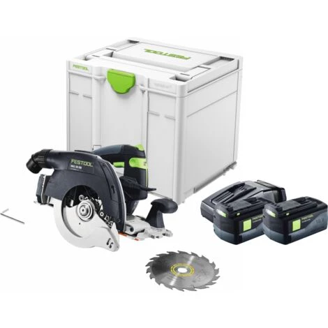 Festool HKC 55 EB-Basic Scie Circulaire à Capot Basculant Sans Fil, Sans Balai 18 V, 160 Mm + 2x Batteries 5,2 Ah + Chargeur + Systainer (576163) 4 Festool HKC 55 EB-Basic Scie Circulaire à Capot Basculant Sans Fil, Sans Balai 18 V, 160 Mm + 2x Batteries 5,2 Ah + Chargeur + Systainer (576163) – Image 2