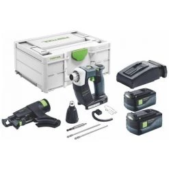 Festool DURADRIVE DWC 18-4500 Basic Visseuse Pour Plaquiste Sans Fil, Sans Balai, 14 Nm 18 V + 2x Batteries 5,2 Ah + Chargeur + Coffret Systainer
