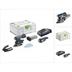 Festool DTSC 400 Ponceuse Delta Hybride, Sans Balai, 100 X 150 Mm 18 V + 1x Batterie 3,1 Ah + Chargeur + Coffret Systainer