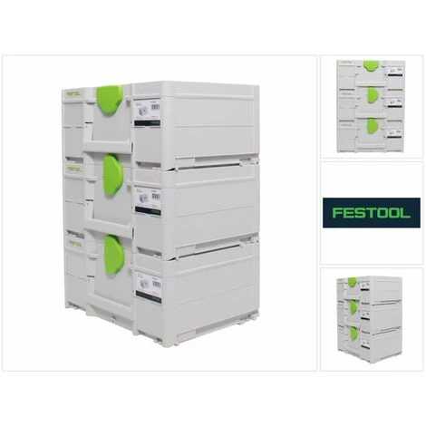 Festool SYS3 M 187 Set De Coffrets Systainer 396 X 296 X 187 Mm - 15,9 L (3x 204842) 6 Festool SYS3 M 187 Set De Coffrets Systainer 396 X 296 X 187 Mm - 15,9 L (3x 204842) – Image 4