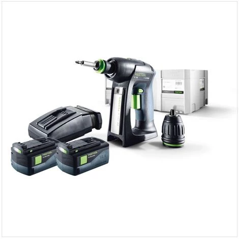 Festool C 18 Li Plus Perceuse-visseuse Sans Fil (574738) Avec Boîtier Systainer + 2x Batteries BP 5,2 Ah + Chargeur TCL 6 4 Festool C 18 Li Plus Perceuse-visseuse Sans Fil (574738) Avec Boîtier Systainer + 2x Batteries BP 5,2 Ah + Chargeur TCL 6 – Image 2