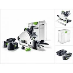 Festool TSC 55 REB-Li Plus Scie Plongeante Sans Fil 18 / 36 V Avec Boîtier Systainer Inclus 2x BP Batterie & Chargeur TCL 6 ( 201389 )