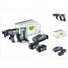 Festool DWC 18-4500 LI Plus Visseuse Sans Fil Pour Plaquistes DURADRIVE Avec Boîtier Systainer Inclus Chargeur De Vis + 2x BP 5,2 Ah AS Batteries + TCL 6 Chargeur ( 574745 )
