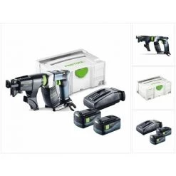 Festool DWC 18-4500 LI Plus Visseuse Sans Fil Pour Plaquistes DURADRIVE Avec Boîtier Systainer Inclus Chargeur De Vis + 2x BP 5,2 Ah AS Batteries + TCL 6 Chargeur ( 574745 )
