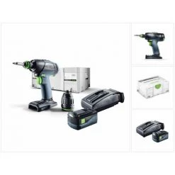Festool T 18+3 Li-Basic Starter Perceuse-visseuse Sans Fil + Coffret De Transport Systainer + 1x Batterie BP 5,2 Ah Airstream + Chargeur TCL 6