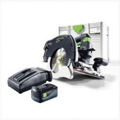 Festool HKC 55 Li EB Basic Scie Circulaire à Capot Basculant Sans Fil Avec Boîtier Systainer + 1x Batterie BP 5,2 Ah + Chargeur TCL 6 -Festool Soldes Magasin 9480832 2