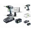 Festool T 18+3 Li-Basic Perceuse-visseuse Sans Fil + Coffret De Transport Systainer Plus + 1x Batterie BP 18 Li 5,2 AS + Chargeur Rapide SCA 8 -Festool Soldes Magasin 9480840 1