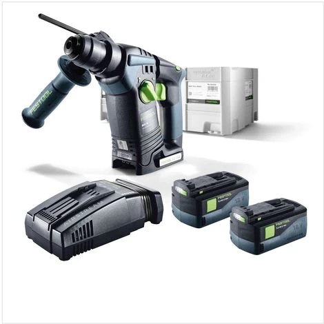 Festool BHC 18 Li Basic Perforateur Sans Fil + Coffret De Transport Systainer + 2x Batteries BP 18 Li 5,2 AS Li-lon + Chargeur SCA 8 4 Festool BHC 18 Li Basic Perforateur Sans Fil + Coffret De Transport Systainer + 2x Batteries BP 18 Li 5,2 AS Li-lon + Chargeur SCA 8 – Image 2