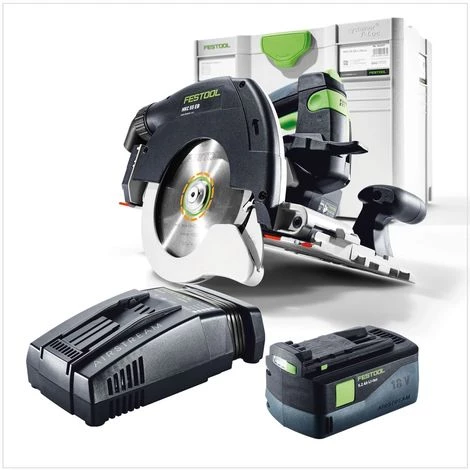 Festool HKC 55 Li 5,2 EB-Basic Scie Circulaire Sans Fil Avec Boîtier Systainer + 1x Batterie BP 18 Li 5,2 Ah AS + Chargeur SCA 8 3 Festool HKC 55 Li 5,2 EB-Basic Scie Circulaire Sans Fil Avec Boîtier Systainer + 1x Batterie BP 18 Li 5,2 Ah AS + Chargeur SCA 8