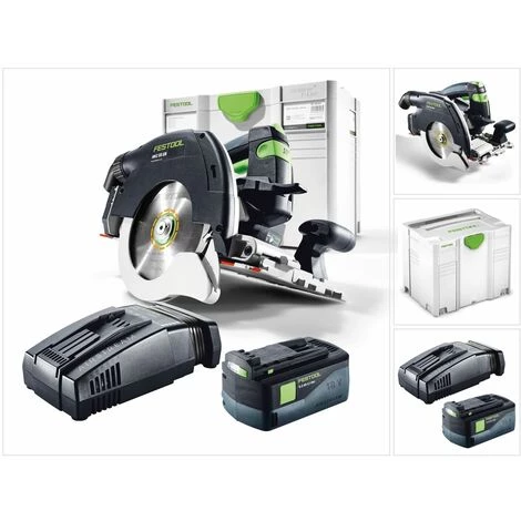 Festool HKC 55 Li 5,2 EB-Basic Scie Circulaire Sans Fil Avec Boîtier Systainer + 1x Batterie BP 18 Li 5,2 Ah AS + Chargeur SCA 8 4 Festool HKC 55 Li 5,2 EB-Basic Scie Circulaire Sans Fil Avec Boîtier Systainer + 1x Batterie BP 18 Li 5,2 Ah AS + Chargeur SCA 8 – Image 2