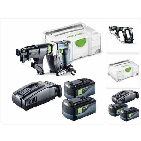 Festool DWC 18-4500 Duradrive Li Basic Visseuse Sans Fil Pour Plaquiste Avec Boîtier Systainer + Chargeur De Vis + 2x Batteries BP 18 Li 5,2 AS Li-lon + Chargeur SCA 8 3 Festool DWC 18-4500 Duradrive Li Basic Visseuse Sans Fil Pour Plaquiste Avec Boîtier Systainer + Chargeur De Vis + 2x Batteries BP 18 Li 5,2 AS Li-lon + Chargeur SCA 8