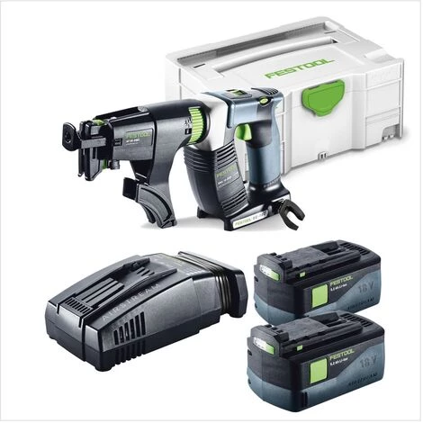 Festool DWC 18-4500 Duradrive Li Basic Visseuse Sans Fil Pour Plaquiste Avec Boîtier Systainer + Chargeur De Vis + 2x Batteries BP 18 Li 5,2 AS Li-lon + Chargeur SCA 8 4 Festool DWC 18-4500 Duradrive Li Basic Visseuse Sans Fil Pour Plaquiste Avec Boîtier Systainer + Chargeur De Vis + 2x Batteries BP 18 Li 5,2 AS Li-lon + Chargeur SCA 8 – Image 2