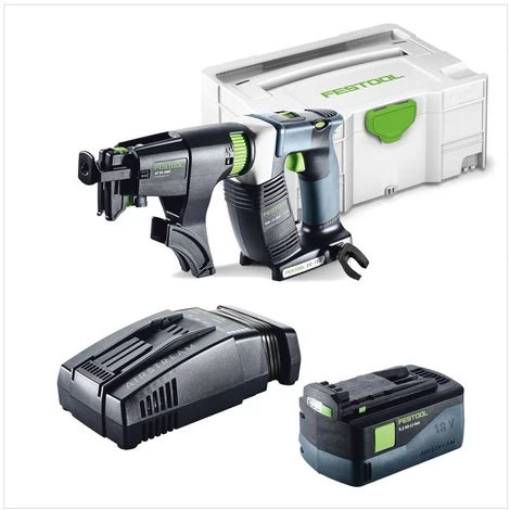 Festool DWC 18-4500 Duradrive Li Basic Visseuse Sans Fil Pour Plaquiste Avec Boîtier Systainer + Chargeur De Vis + 1x Batterie BP 18 Li 5,2 AS Li-lon + Chargeur SCA 8 5 Festool DWC 18-4500 Duradrive Li Basic Visseuse Sans Fil Pour Plaquiste Avec Boîtier Systainer + Chargeur De Vis + 1x Batterie BP 18 Li 5,2 AS Li-lon + Chargeur SCA 8 – Image 3