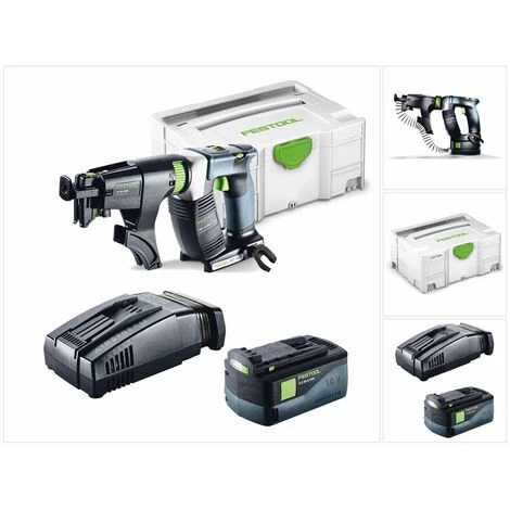 Festool DWC 18-4500 Duradrive Li Basic Visseuse Sans Fil Pour Plaquiste Avec Boîtier Systainer + Chargeur De Vis + 1x Batterie BP 18 Li 5,2 AS Li-lon + Chargeur SCA 8 6 Festool DWC 18-4500 Duradrive Li Basic Visseuse Sans Fil Pour Plaquiste Avec Boîtier Systainer + Chargeur De Vis + 1x Batterie BP 18 Li 5,2 AS Li-lon + Chargeur SCA 8 – Image 4