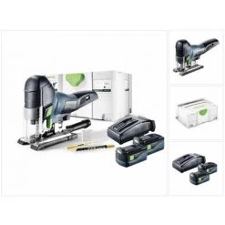 Festool PSC 420 Li EB-Plus Scie Sauteuse Sans Fil CARVEX Avec Boîtier Systainer + 2x Batteries BP 5,2 Ah + Chargeur TCL 6 ( 574709 )