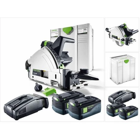 Festool TSC 55 Li 5,2 REB-Plus-SCA Scie Circulaire Plongeante Sans Fil Avec Boîtier Systainer + 2x Batteries BP 18 Li 5,2 AS 18V 5,2 Ah + Chargeur Rapide SCA 8 Li-Ion ( 201396 ) 3 Festool TSC 55 Li 5,2 REB-Plus-SCA Scie Circulaire Plongeante Sans Fil Avec Boîtier Systainer + 2x Batteries BP 18 Li 5,2 AS 18V 5,2 Ah + Chargeur Rapide SCA 8 Li-Ion ( 201396 )